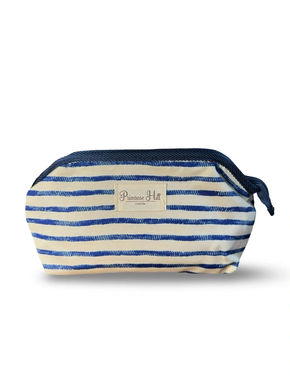 Primrose Hill London Blue White Striped Makeup Cosmetic Travel Toiletry Bag